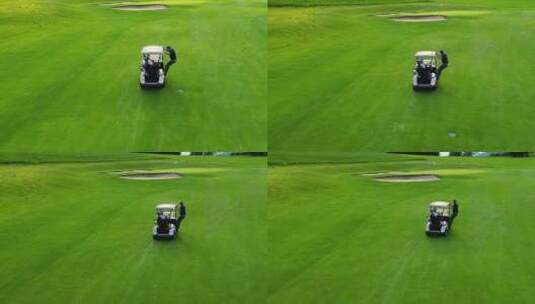 高尔夫球场4K航拍高端运动贵族运动镜头空镜高清在线视频素材下载
