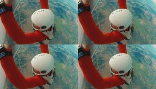 跳伞运动员从飞机跳下高清在线视频素材下载