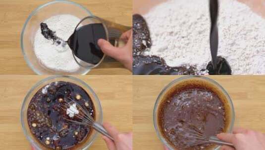 马蹄粉加红糖水搅拌高清在线视频素材下载