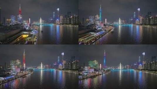广州夜景航拍02高清在线视频素材下载