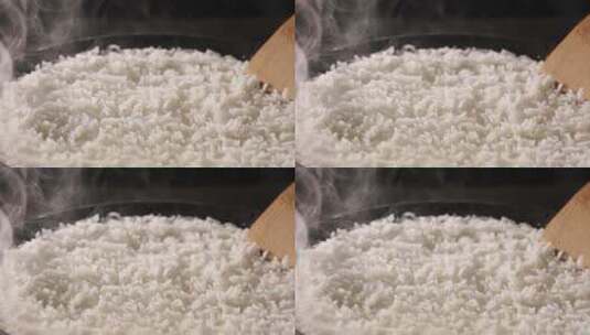 木铲米饭高清在线视频素材下载