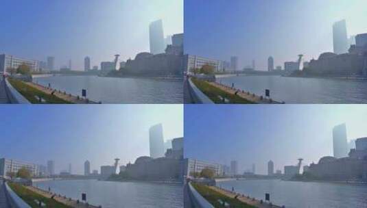 天津站海河高清在线视频素材下载