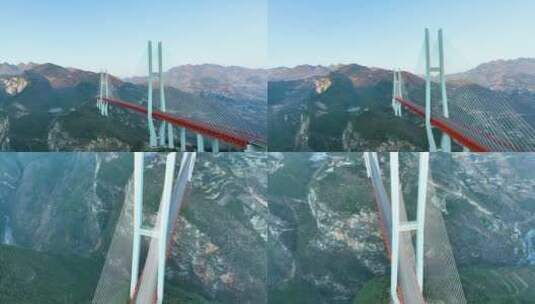4K航拍 北盘江特大桥环绕高清在线视频素材下载