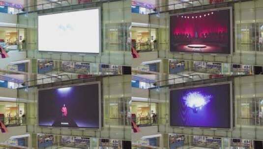 北京大悦城商业街广告牌大屏高清在线视频素材下载