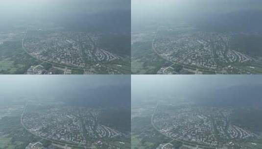 成都都江堰街子古镇航拍青城山风景自然风光高清在线视频素材下载