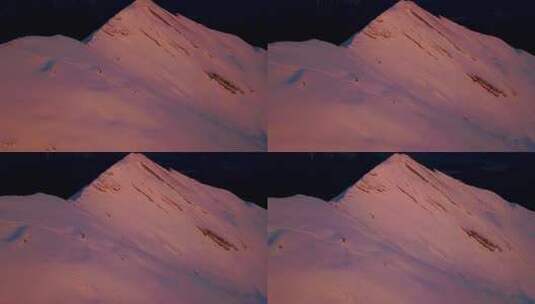 高山上的冬季积雪高清在线视频素材下载