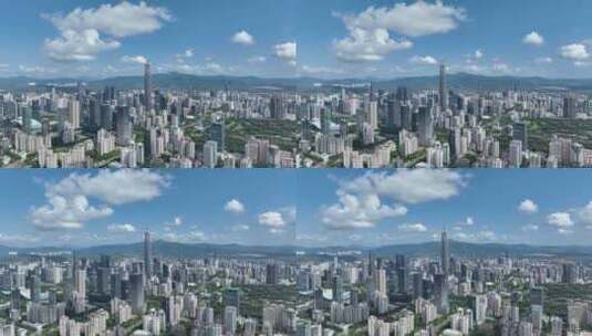 4K原创广东深圳CBD平安金融中心航拍视频高清在线视频素材下载
