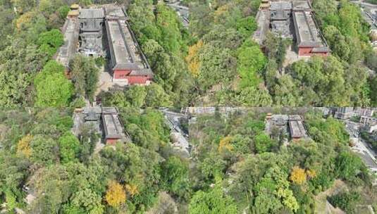 内江古西林寺航拍寺庙古建筑高清在线视频素材下载