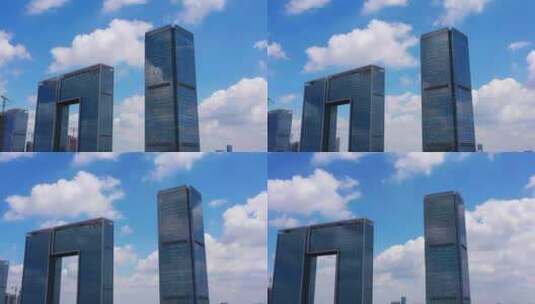 广州之窗蓝天航拍-4高清在线视频素材下载
