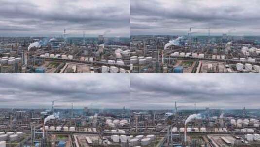 化工厂 工厂航拍高清在线视频素材下载