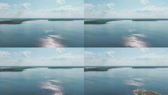 原生态湿地湖风貌高清在线视频素材下载
