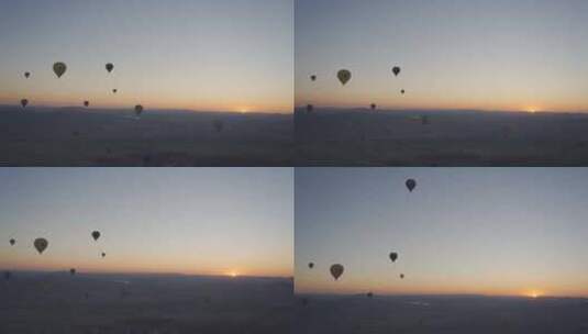高清4k航土耳其拍热气球日出清晨高清在线视频素材下载