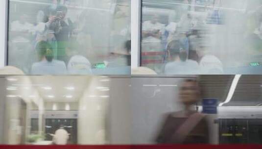 地铁列车飞驰行驶车窗外掠影王家卫高清在线视频素材下载