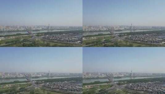 航拍河南洛阳城市建设高清在线视频素材下载
