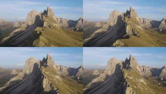 意大利白云石塞塞达山上的电影拍摄高清在线视频素材下载