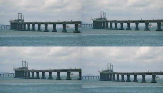 4K升格实拍海边远眺广东省南澳岛大桥高清在线视频素材下载
