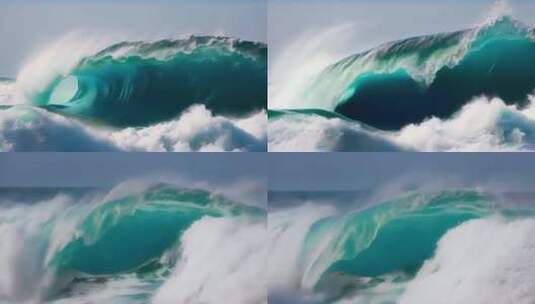 慢镜头海浪高清在线视频素材下载