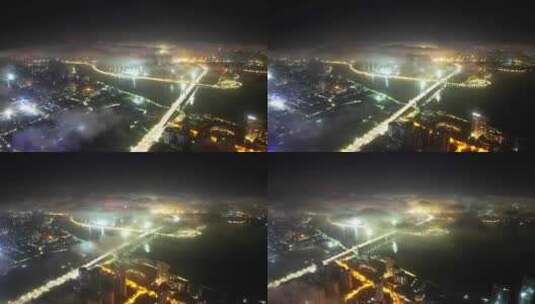 最新4k海南海口夜景延时高清在线视频素材下载