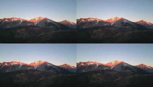 玉龙雪山日照金山高清在线视频素材下载
