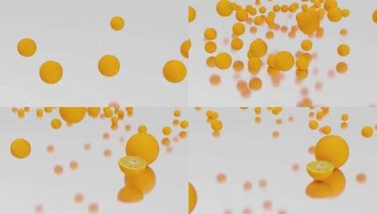 跳动的橙色脐橙动态背景素材高清在线视频素材下载