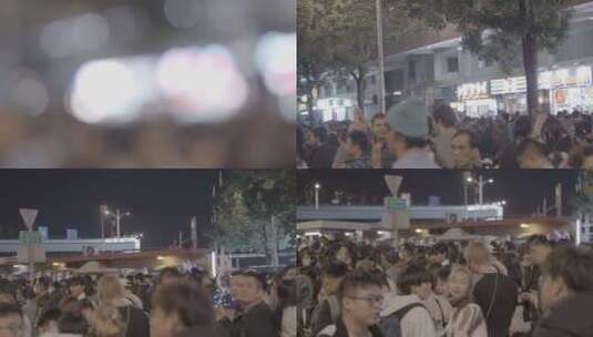 香港跨年夜密集人群高清在线视频素材下载