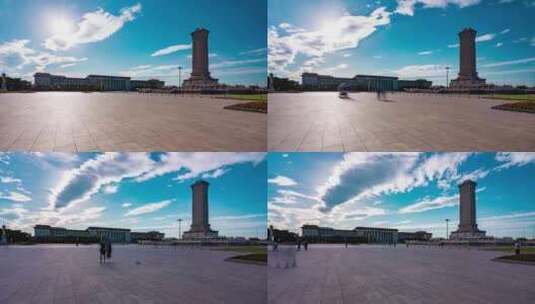 北京_人民英雄纪念碑_天安门广场005高清在线视频素材下载