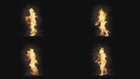 43人物火烟雾燃烧跳舞4K高清在线视频素材下载