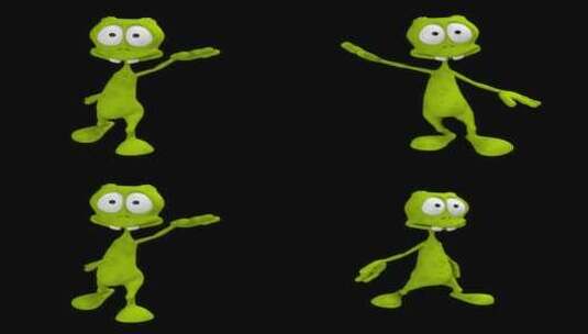 卡通外星人舞蹈循环包高清在线视频素材下载