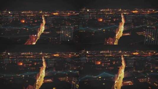 城市夜景hud特效素材高清在线视频素材下载