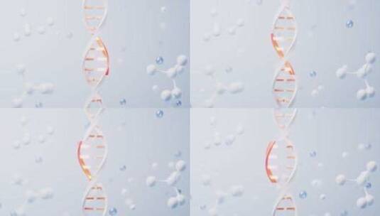 生物科技概念DNA基因3D渲染高清在线视频素材下载