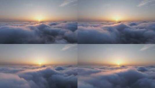 云端之上的日出唯美穿云航拍高清在线视频素材下载