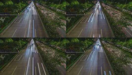 南宁城市街道街景交通高速公路车流夜景延时高清在线视频素材下载
