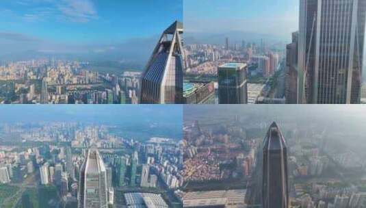 平安金融中心大厦深圳航拍城市地标高楼大厦高清在线视频素材下载