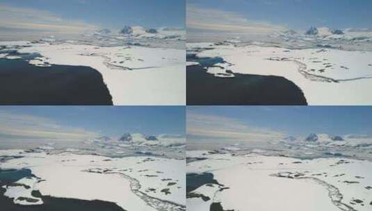南极洲海洋开放水域海岸景观天线高清在线视频素材下载