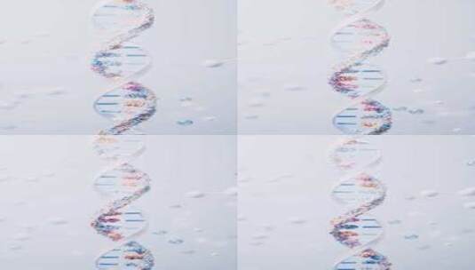 生物科技概念DNA基因3D渲染高清在线视频素材下载