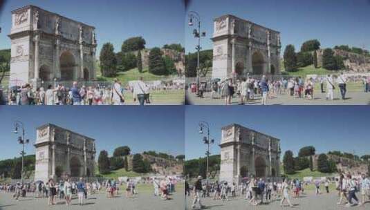 君士坦丁 提图斯拱门高清在线视频素材下载