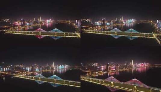 美丽长沙繁华城市夜景高清在线视频素材下载