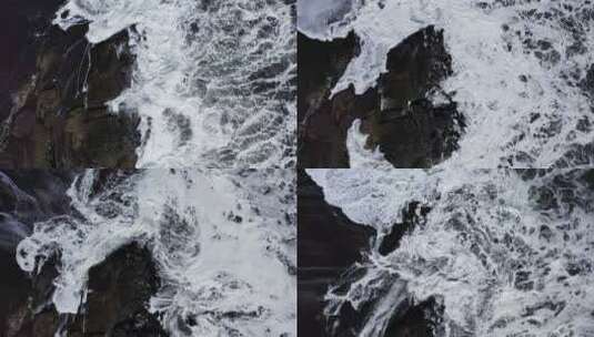 智利海岸康斯特西翁市附近的大型岩石高清在线视频素材下载