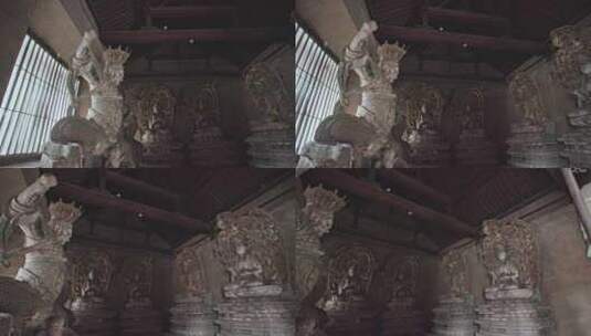 平遥双林寺古代彩塑高清在线视频素材下载