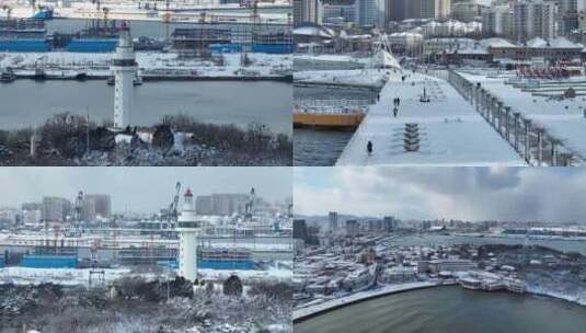 烟台雪景高清在线视频素材下载