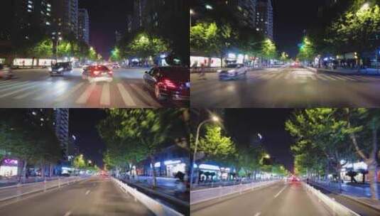 夜晚公路空镜头高清在线视频素材下载