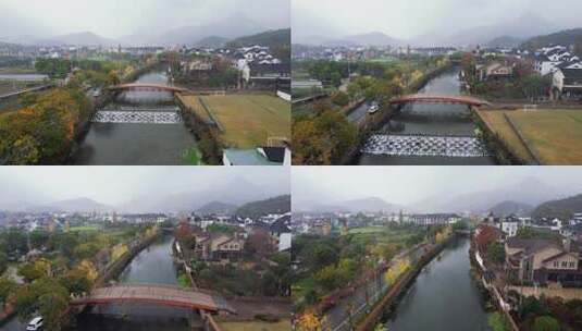 雨后的乡村风景航拍高清在线视频素材下载