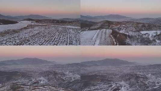 航拍雪景 唯美冬日空镜 立冬 冬至节气高清在线视频素材下载