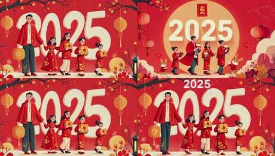 2025春节拜年高清在线视频素材下载