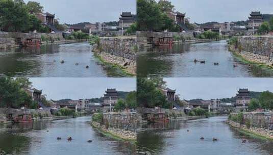 中国湖南省江永县下层铺镇甘棠上甘棠村高清在线视频素材下载