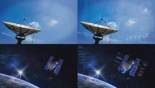 精品 · 4K雷达传输数据到卫星AE模板高清AE视频素材下载