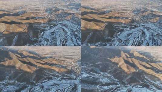 航拍雪景 唯美冬日空镜 立冬 冬至节气高清在线视频素材下载