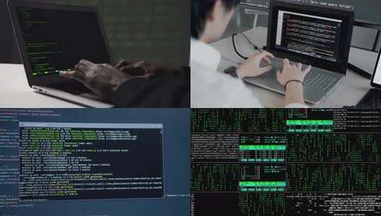数据安全代码程序员工程师工作高清在线视频素材下载