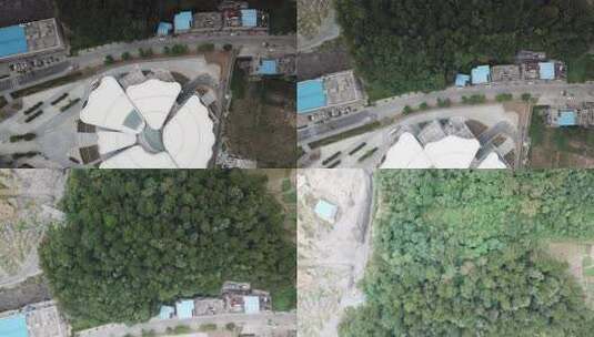 秦巴艺术中心正摄高清在线视频素材下载