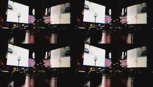 都市夜晚的展示屏高清在线视频素材下载